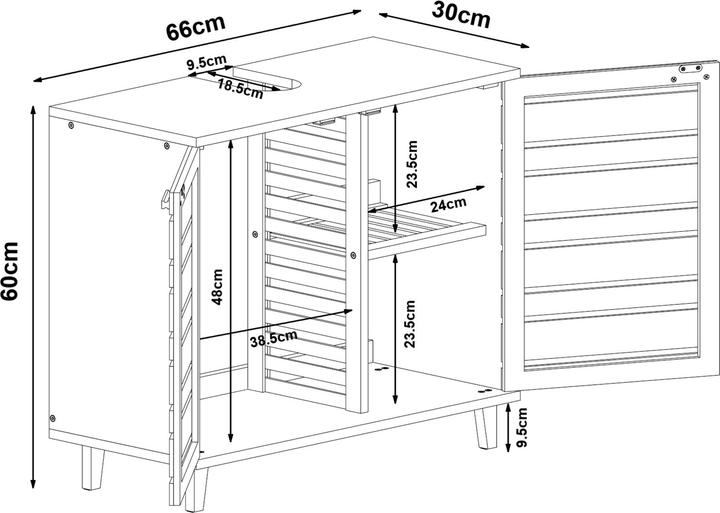 Produktbild En.Casa Epind (66 x 30 x 60 cm)