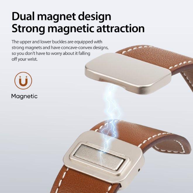 Actual product image Dux Ducis YA Strap (38 mm, 40 mm, 41 mm, Genuine leather, Apple Watch Series 1, Apple Watch Series 2, Apple Watch Series 3, Apple Watch Series 4, Apple Watch Series 5, Apple Watch Series 6, Apple Watch Series 7, Apple Watch Series 8, Apple Watch Series 9, Apple Watch SE)