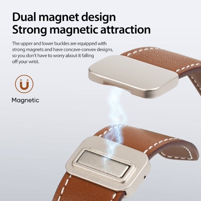 Actual product image Dux Ducis YA Strap (38 mm, 40 mm, 41 mm, Genuine leather, Apple Watch Series 1, Apple Watch Series 2, Apple Watch Series 3, Apple Watch Series 4, Apple Watch Series 5, Apple Watch Series 6, Apple Watch Series 7, Apple Watch Series 8, Apple Watch Series 9, Apple Watch SE)