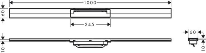 Produktbild hansgrohe HG Duschrinne RainDrain Flex kürzbar freie Montage 1000mm mattschwarz (1000 mm)
