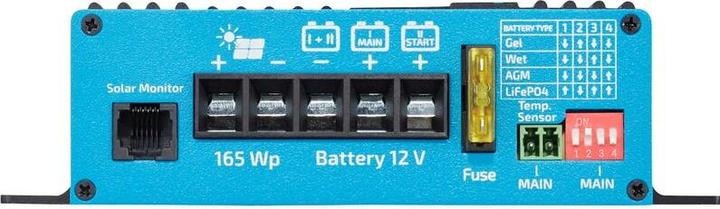 Image du produit Ective MPPT Régulateur de charge solaire DSC12 Régulateur solaire 165WP 12A pour 2 batteries 12V PV