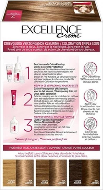 Produktbild L'Oréal Paris L'Oreal Paris Excellence Creme Haarfarbe 7 Mittelblond (7 Medium Blonde)