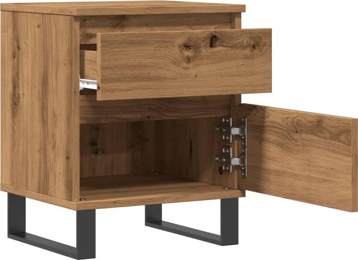 Produktbild VidaXL Nachttisch Stauraum Nachtschrank Nachtkommode Nachtkonsole Artisan-Eiche (40 x 35 x 50 cm)