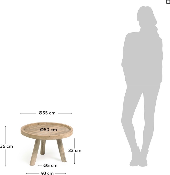 Actual product image Kave Home Glenda (55 x 55 x 31 cm)