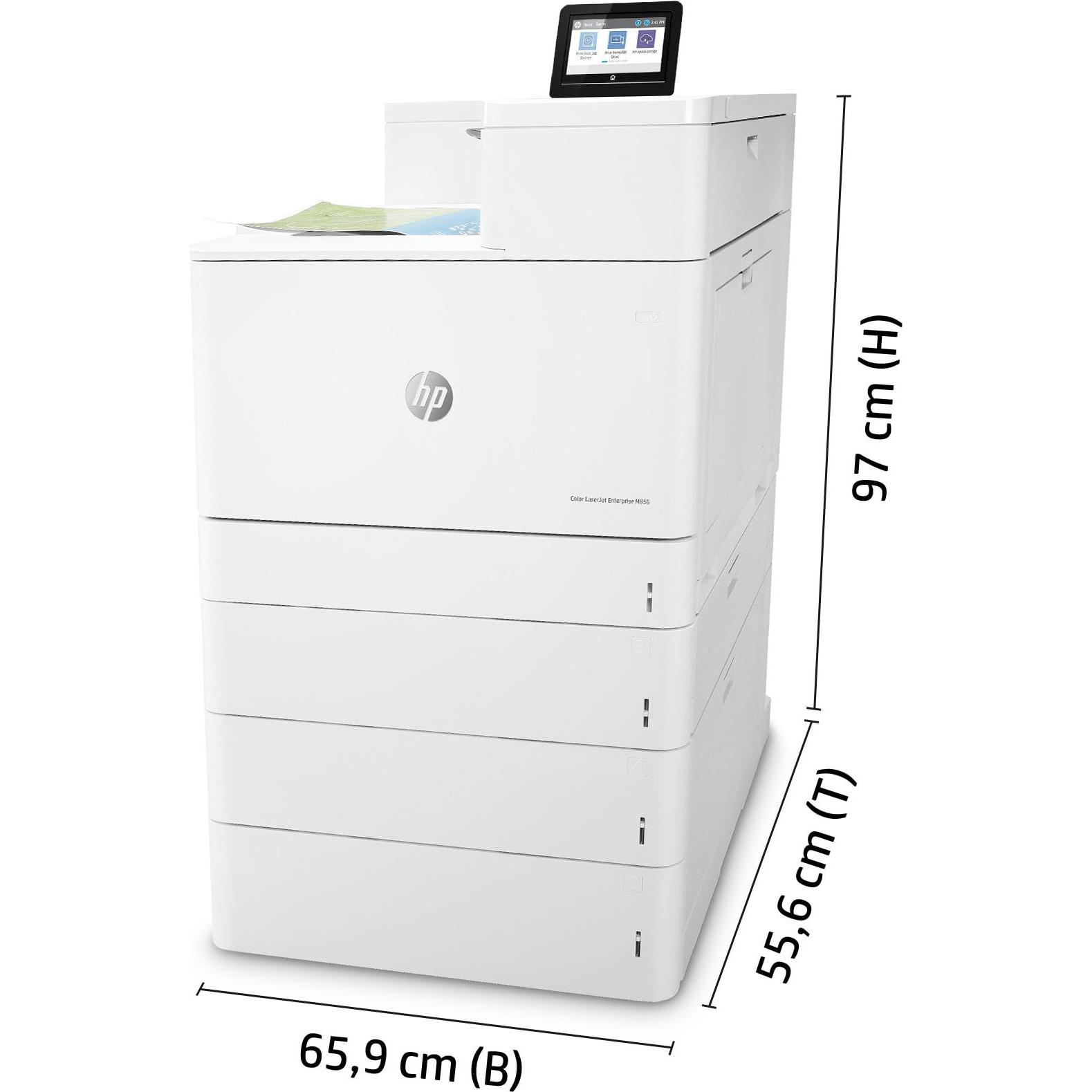 Thumbnail - HP M856dn (Laser, Schwarz-Weiss), Drucker, Grau