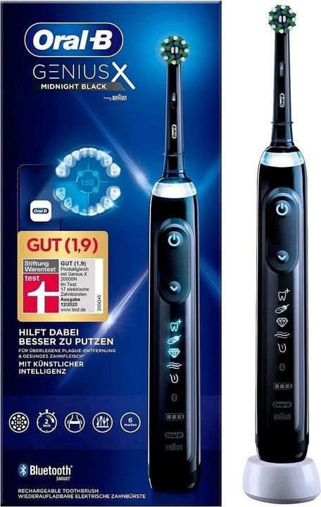 Image du produit Oral-B Brosse à dents électrique Genius X Black (Brosse à dents oscillo-rotative)