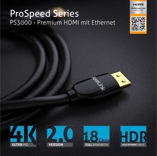 Image du produit Purelink HDMI (Typ A) — HDMI (Typ A) (3 m, HDMI, 2.0b)