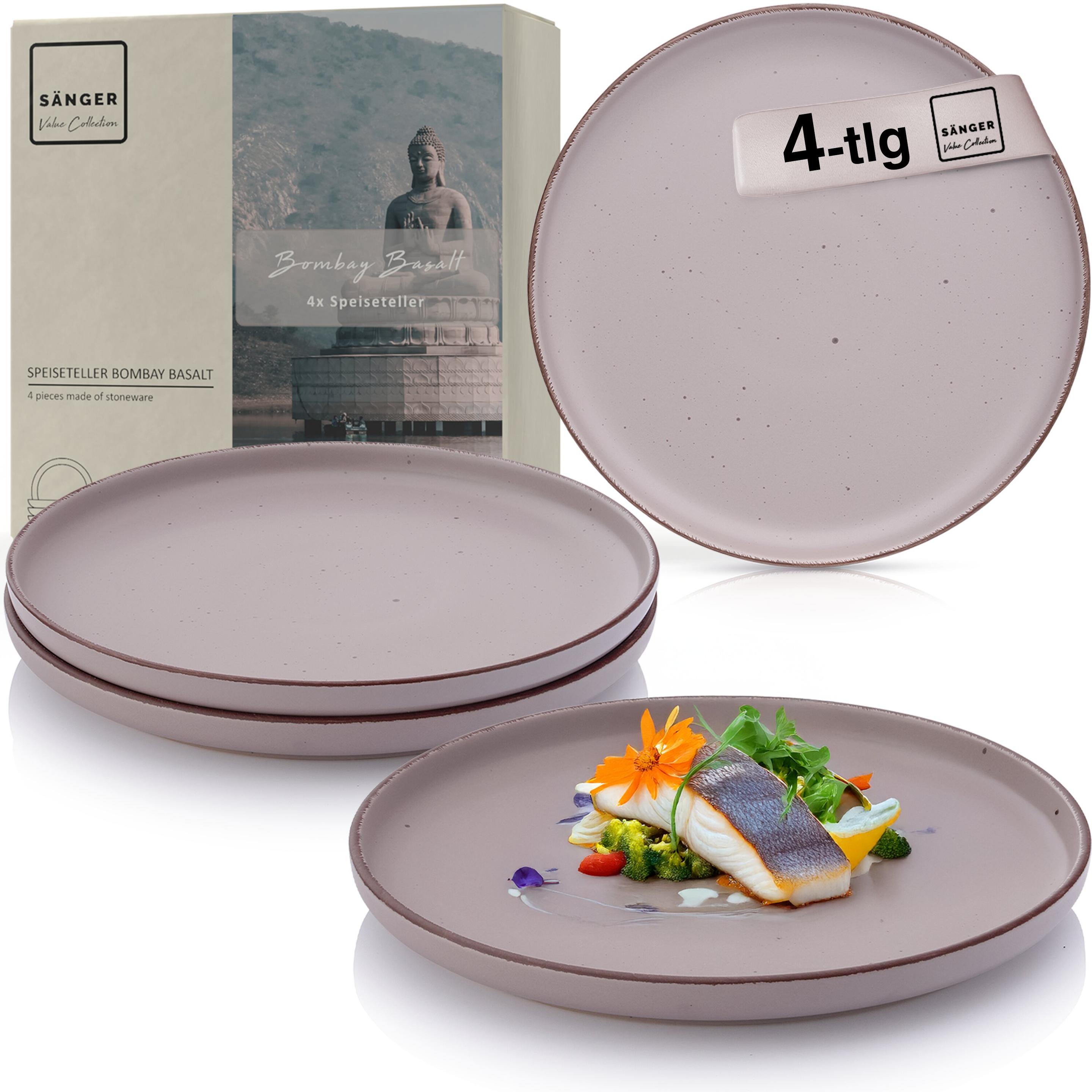 Sänger Speiseteller Set Bombay Basalt, Teller, Grau