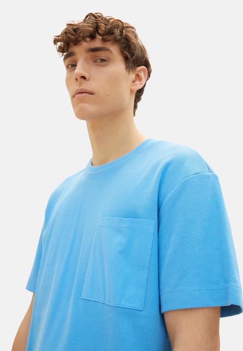 Actual product image Tom Tailor T-Shirt Kurzarmshirt structured mit Brusttasche (XL)