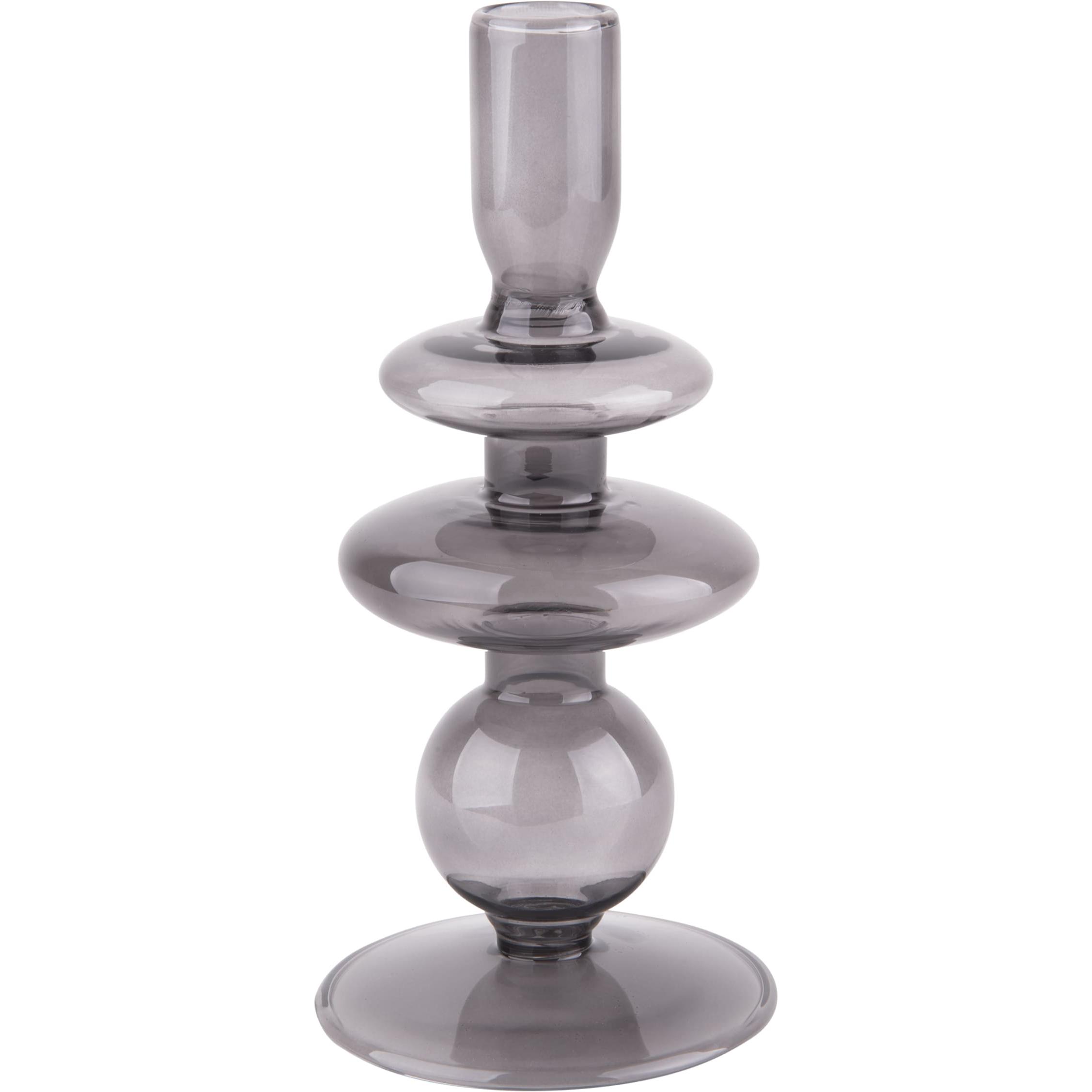 present time, Kerzenständer, Glass Art Rings (10.5 x 11 x 21.5 cm)