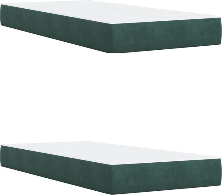 Actual product image vidaXL Bo x spring bed with mattress 200 x 200 cm velvet (200 x 200 cm)