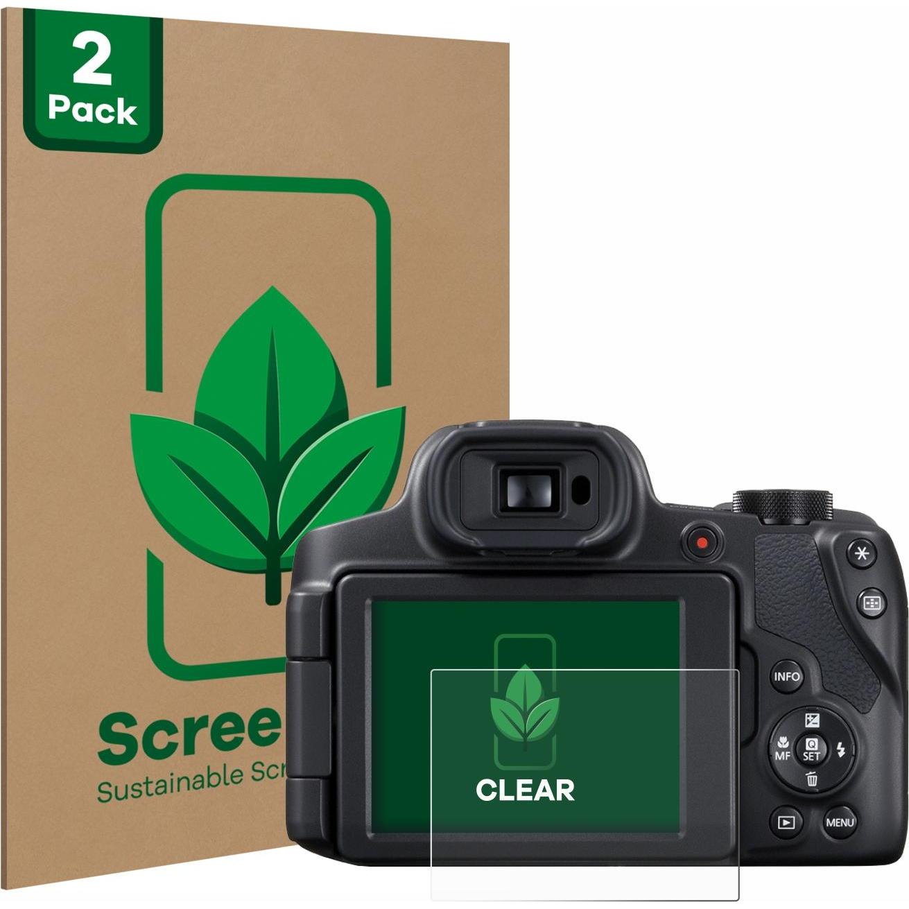 ScreenLeaf Schutzfolie nachhaltiger Displayschutz Displayschutzfolie Folie Klar Transparent (Displayschutz, PowerShot SX...
