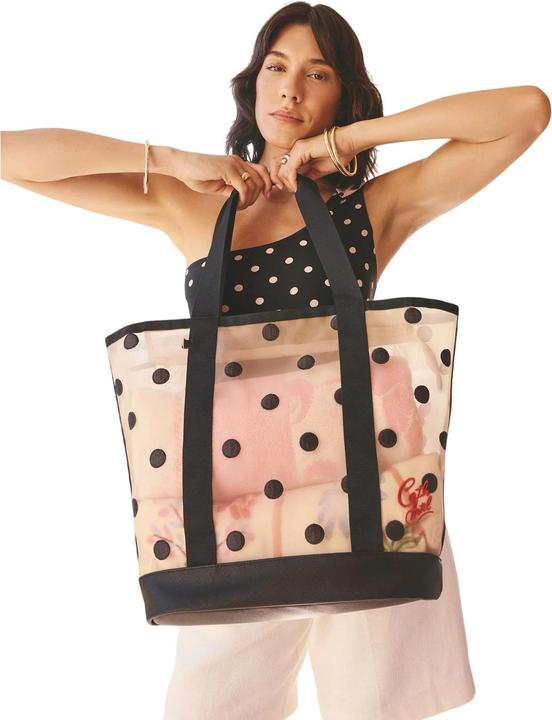 Produktbild Cath Kidston Tragetasche SchwarzWeiss Netzmaterial