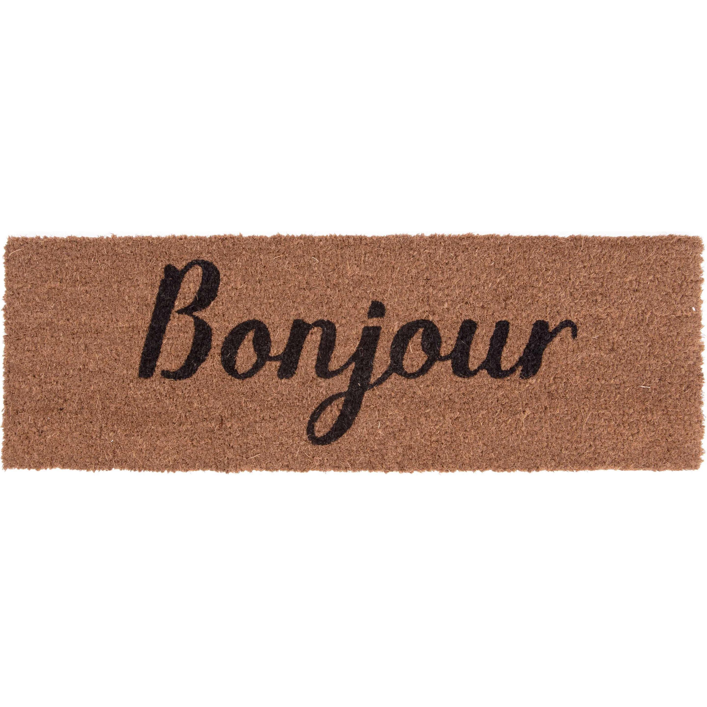 present time, Fussmatte, Bonjour (75 x 25 cm)