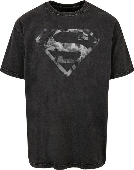 Absolute Cult DC Originals - Marble Superman Logo Acid Washed Oversize Tee - 114793 (XS)