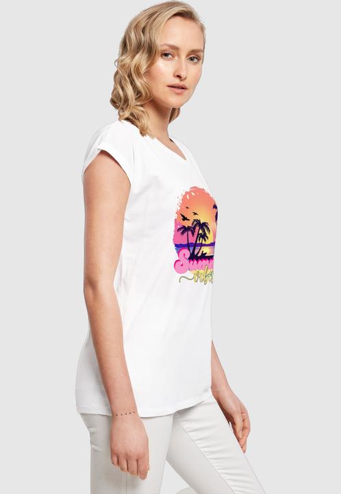 Produktbild Merchcode Ladies Summer Vibes Sunset Extended Shoulder Tee - 116527 (5XL)