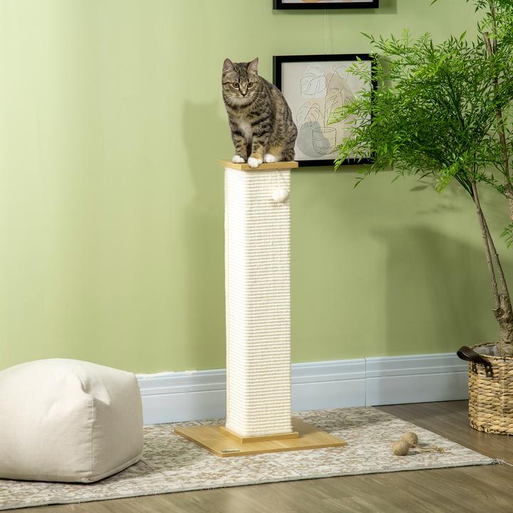 Actual product image Jamb Scratching post (80 cm, Oak+cream white)