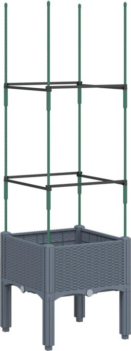 Produktbild VidaXL Pflanzkübel mit Rankgitter PP