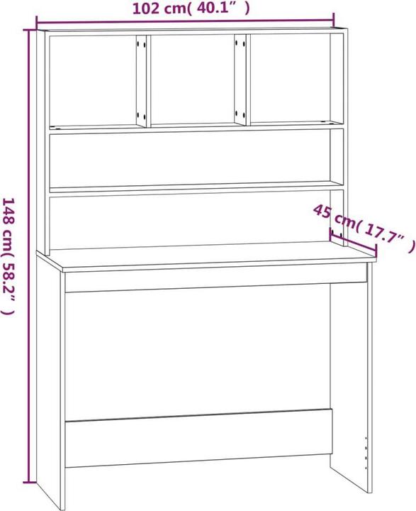 Image du produit vidaXL Girte (102 x 45 x 148 cm)