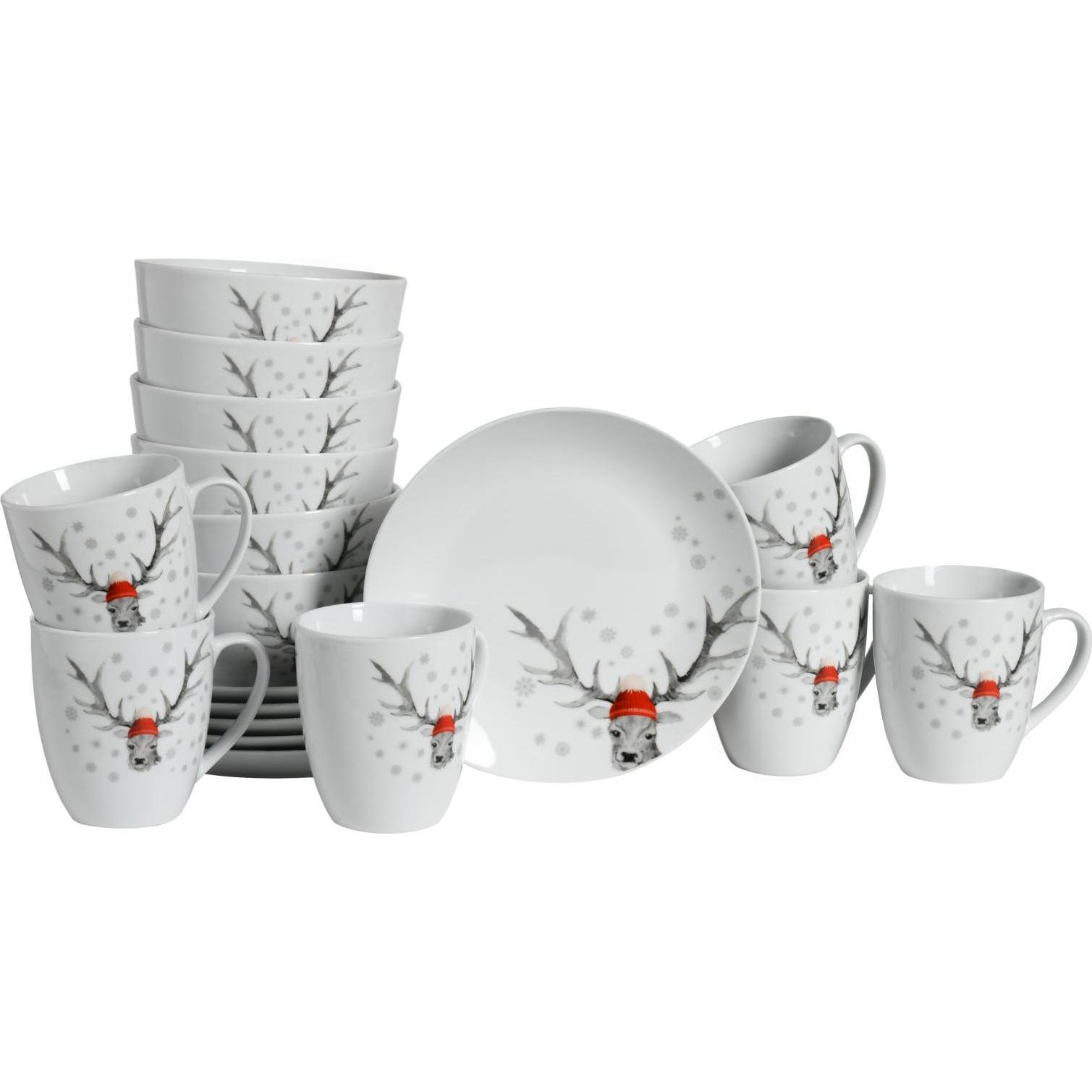 CreaTable, Geschirrset, Hirsch (6 Stück)