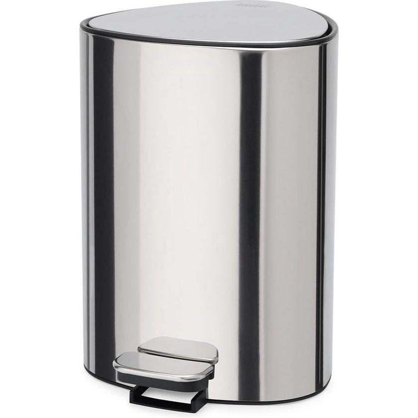 Joseph Joseph EasyStore 5l Badezimmereimer mit Pedal Edelstahl, Abfalleimer, Silber
