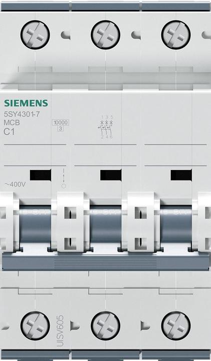 Produktbild Siemens Sicherungsautomat 10kA 3-polig C 1A