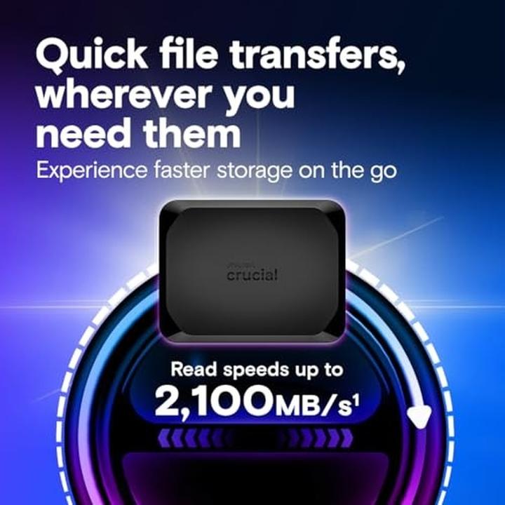 Actual product image Crucial X10 Portable SSD (4 TB)