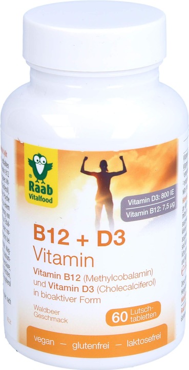 Actual product image Raab Vitamin B12 & D3 (60 Piece, Pills, 90 g)