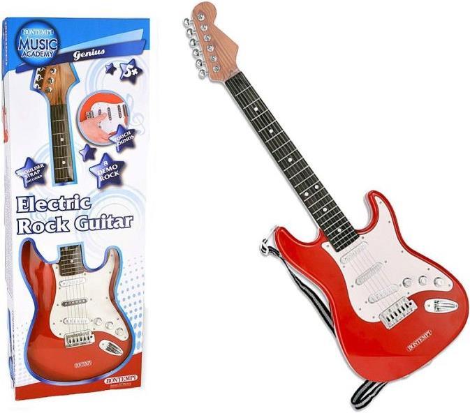 Actual product image Bontempi Electric Guitar Red with Guitar Strap