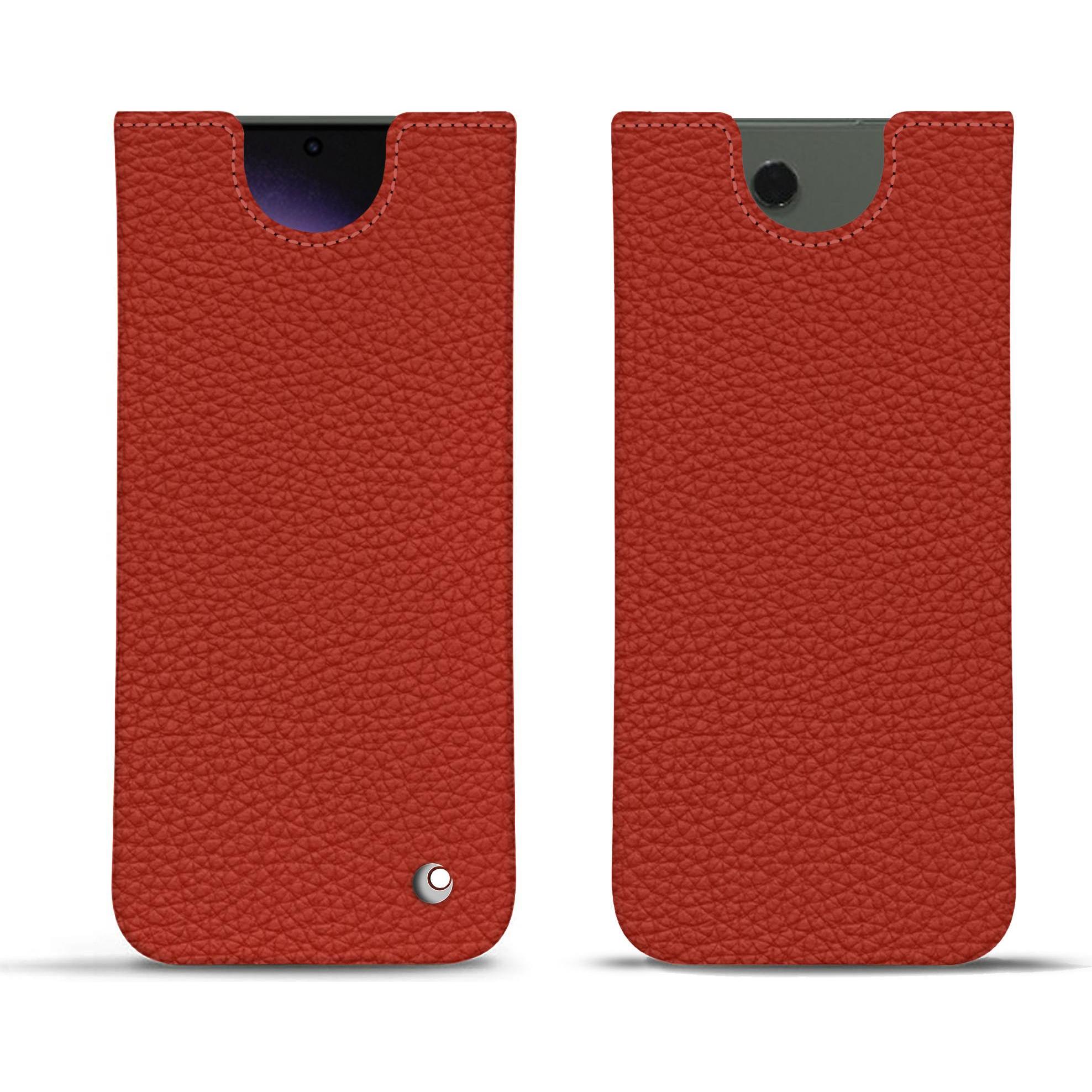 Noreve Lederschutzhülle (Samsung Galaxy S24 Ultra), Smartphone Hülle, Orange