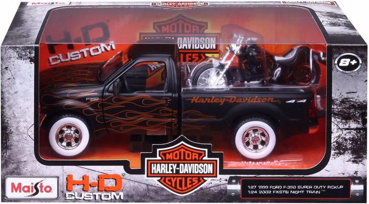 Actual product image Maisto Ford 1999 F-350 & FXSTB