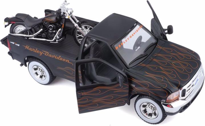 Actual product image Maisto Ford 1999 F-350 & FXSTB