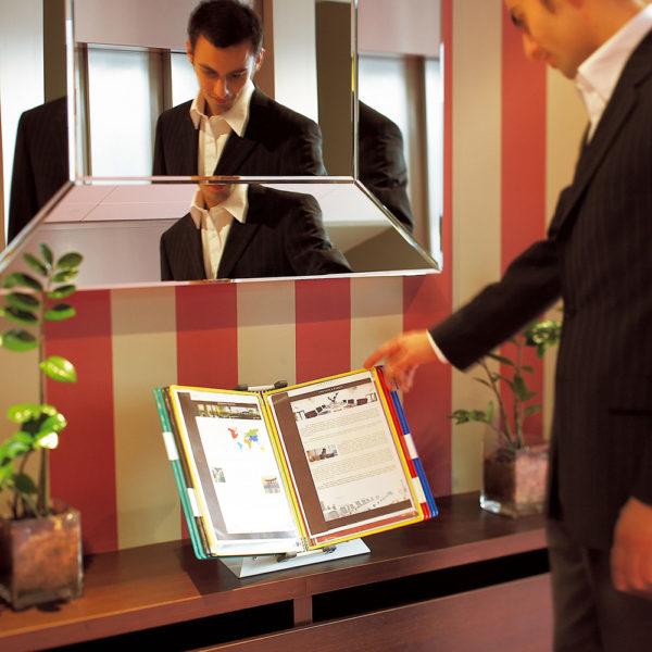Actual product image Tarifold Display panel system complete with 20 rotating pockets