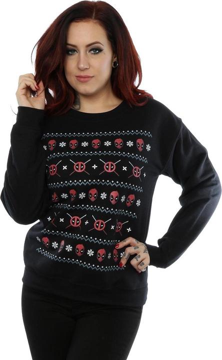 Actual product image Womens/Ladies Deadpool Christmas Sweatshirt (L)