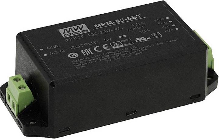 MeanWell MPM-65-5ST Power Supply & Voltage Converter Indoor 65 W Black