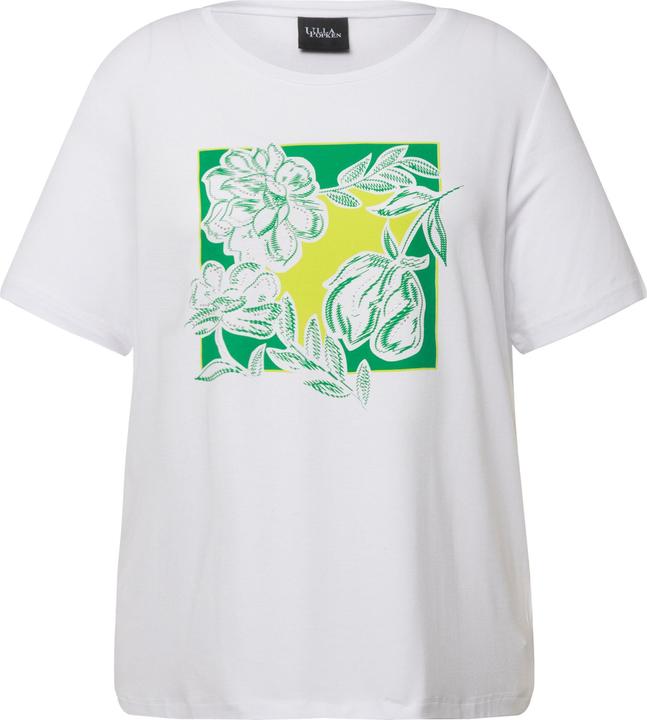 Produktbild Ulla Popken T-Shirt, Blume, Ziersteine, Rundhals, Halbarm (42, 44)