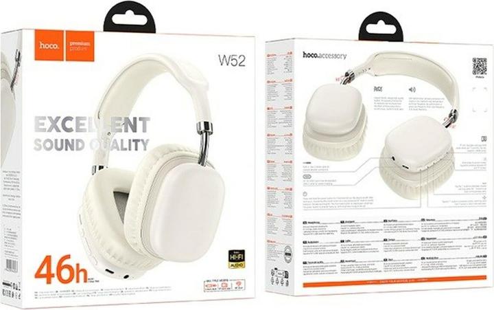 Produktbild Hoco W52 Plus Tone Headset In-Ear Wireless Bluetooth Milch (46 h, Kabellos)