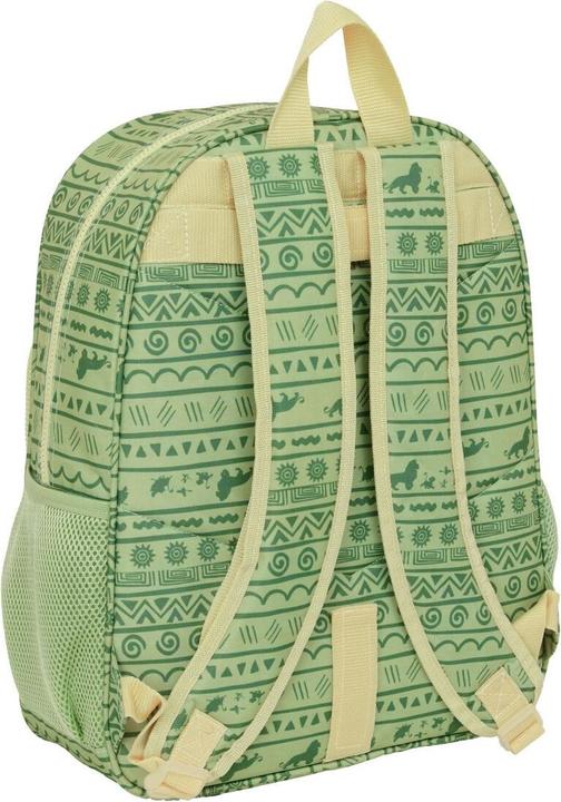 Actual product image The Lion King Mufasa Schulrucksack Grün Beige 33 X 42 X 14 Cm