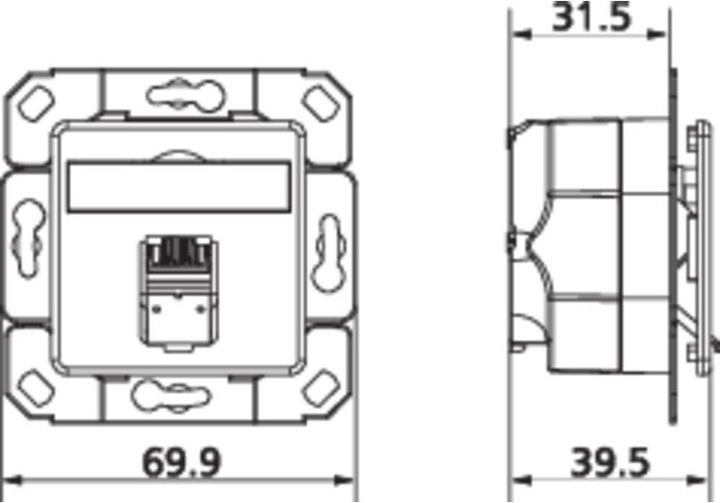 Actual product image Metz Connect E-DAT C6 8(8) UP0 - Junction box, flush-mounted