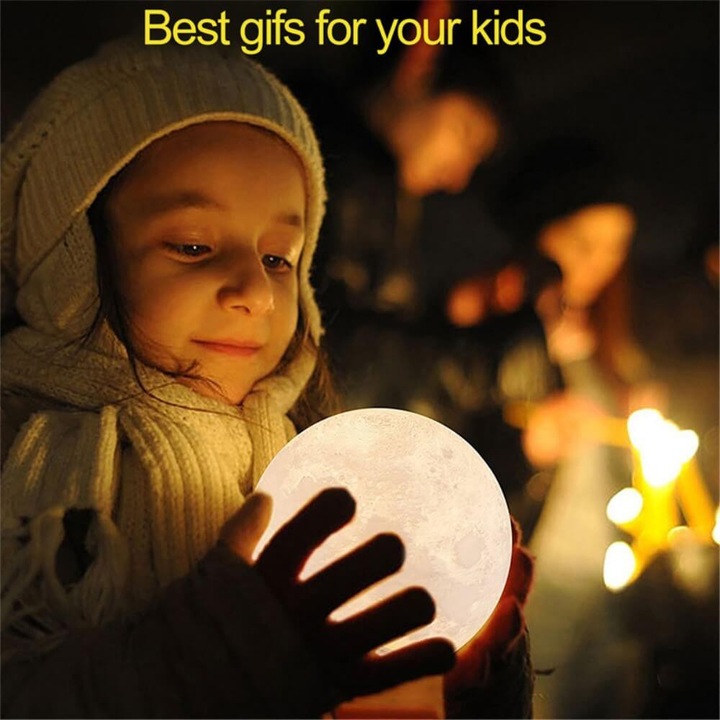 Image du produit Cover-Discount Lampe multicolore LED Lune 3D
