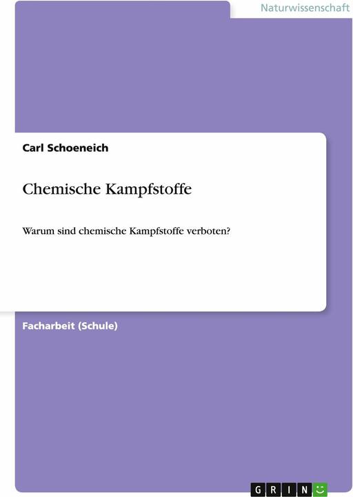 Produktbild Chemische Kampfstoffe (Deutsch, 2014)