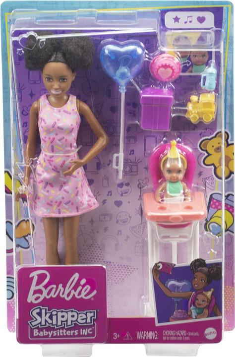 Actual product image Barbie Birthday play set with baby doll