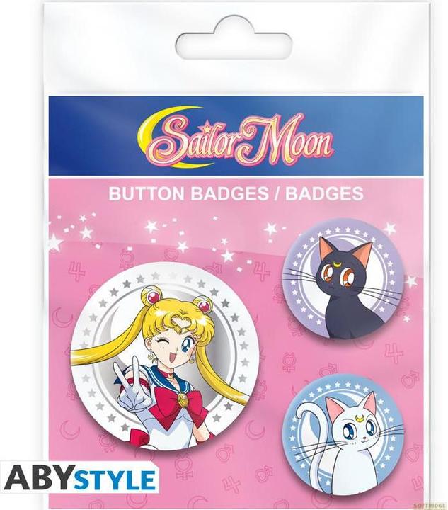 Image du produit ABYstyle SAILOR MOON-Badge Pack-Luna.ABYACC576