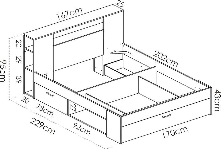 Produktbild Vente-unique Leandre (160 x 200 cm)