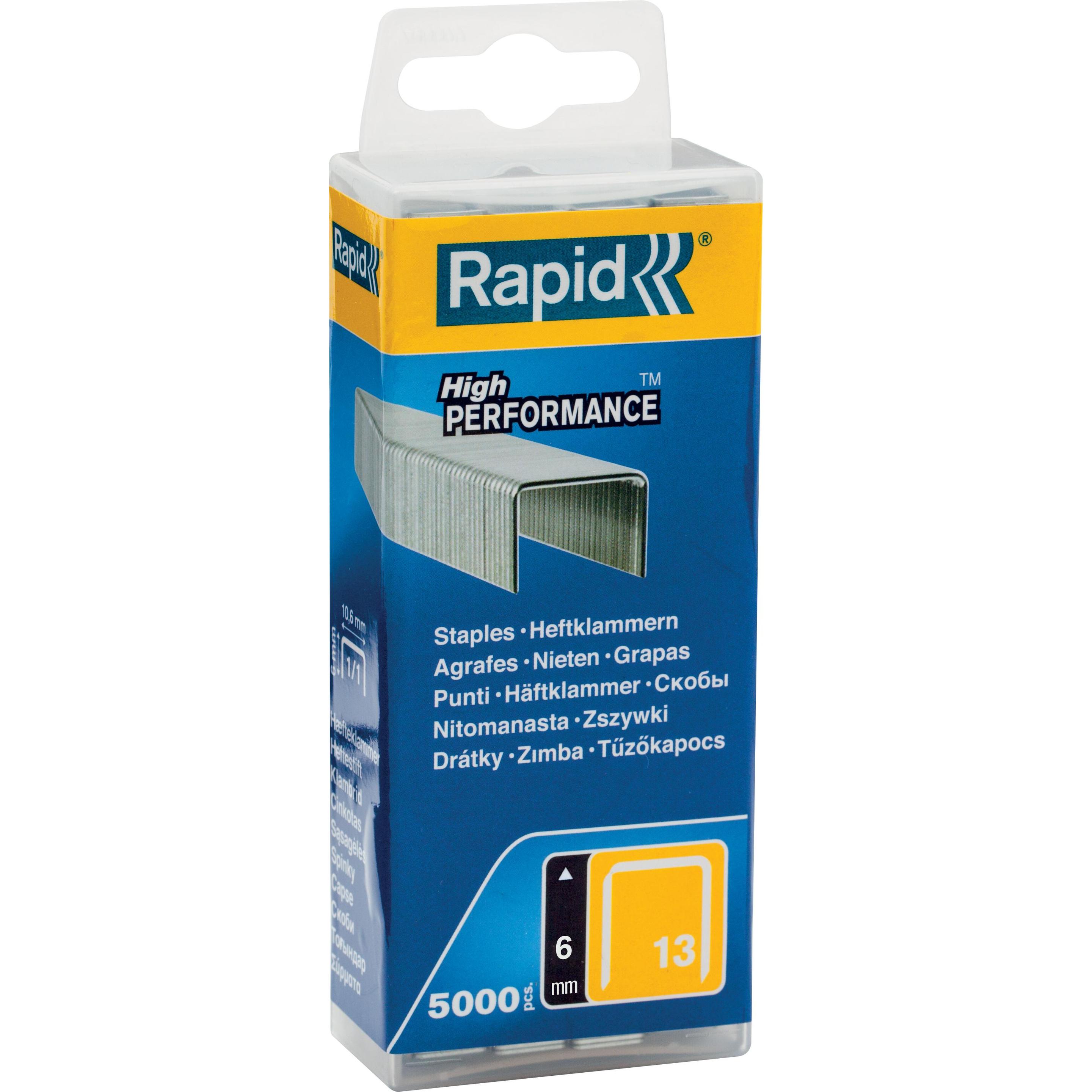 Rapid, Graffette, Tipo 13 Pinza per fili sottili da 6 mm (5000 x)