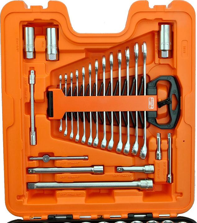 Produktbild Bahco Steckschlüssel-Satz (1 3/16", 1/2", 10 mm, 11 mm, 11/16", 12 mm, 13 mm, 13/16", 14 mm, 15 mm, 16 mm, 17 mm, 18 mm, 19 mm, 21 mm, 22 mm, 23 mm, 24 mm, 27 mm, 3/4", 3/8", 32 mm, 34 mm, 4 mm, 4.5 mm, 5 mm, 5.5 mm, 6 mm, 7 mm, 7/16", 7/8", 8 mm, 9 mm, 9/16")