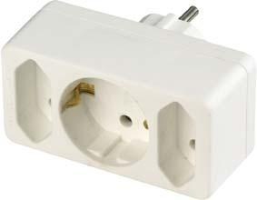 Actual product image REV Transition plug 2-fold + 1 earthing contact (CEE 7/3, CEE 7/16, 3 x)
