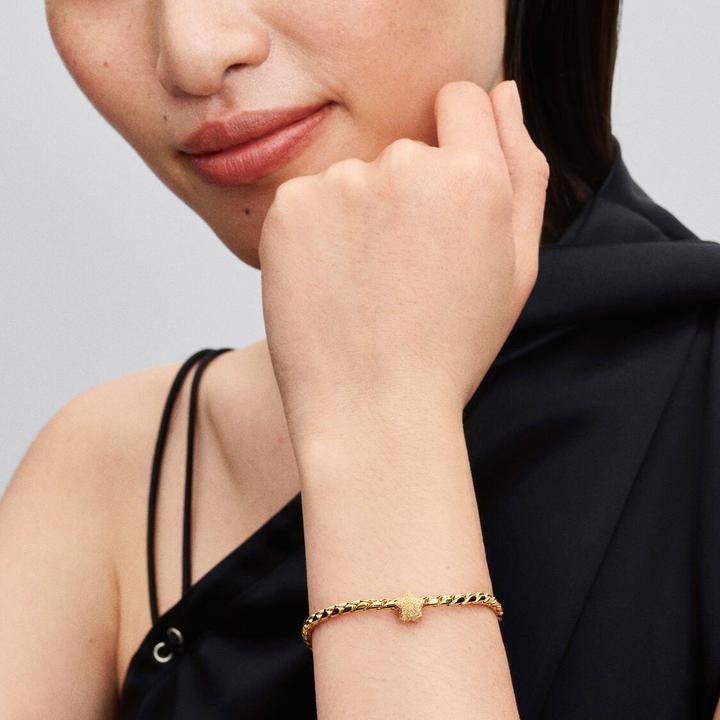 Image du produit Pandora Mini breloque étoile texturée (Acier inoxydable, Plaqué or)
