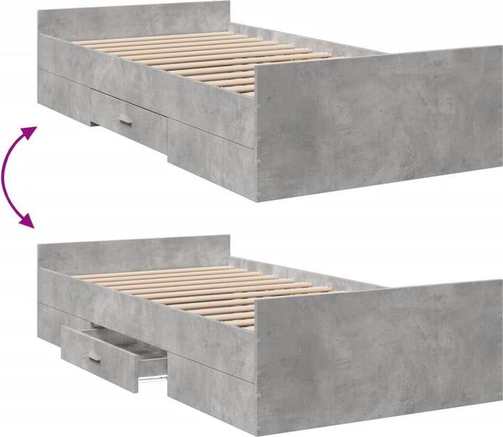 Produktbild VidaXL Bettgestell mit Schubladen (75 x 190 cm)