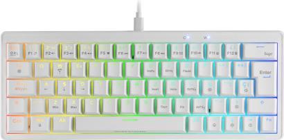 Image du produit Mars Gaming Clavier Gamer Mécanique (Yellow Silent) Mkminipro RGB (Blanc) (FR, Filaire)